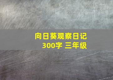 向日葵观察日记300字 三年级